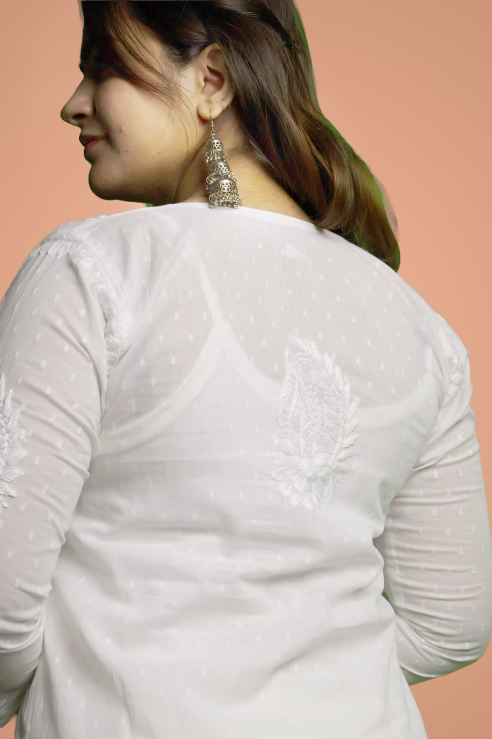Vani Dobby Cotton Chikankari Kurti - White Colour | Aneet Padda's Saiyaara Movie White Kurti