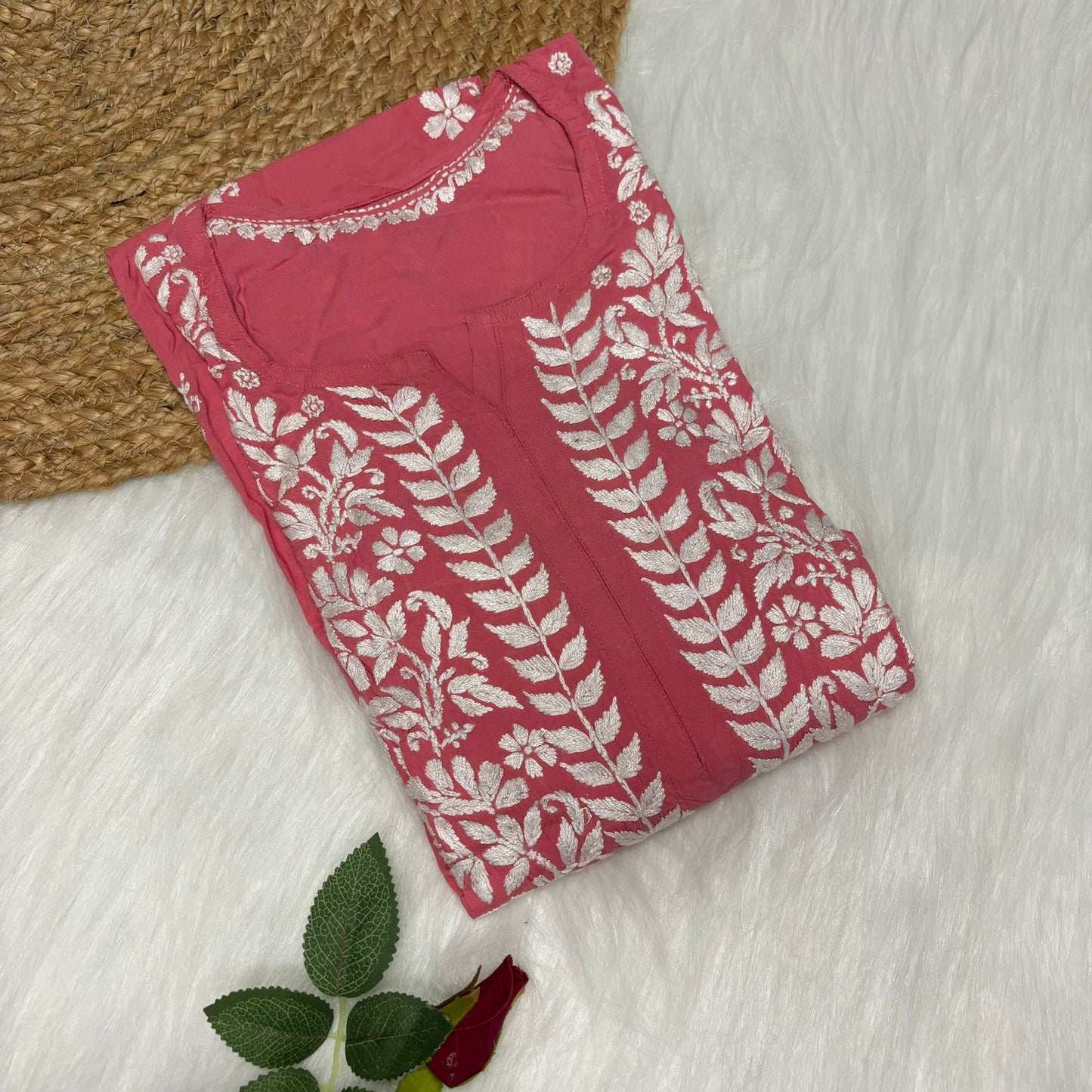 Avneet Kaur Inspired Modal Chikankari Kurti -Gazri colour - Chikankaar