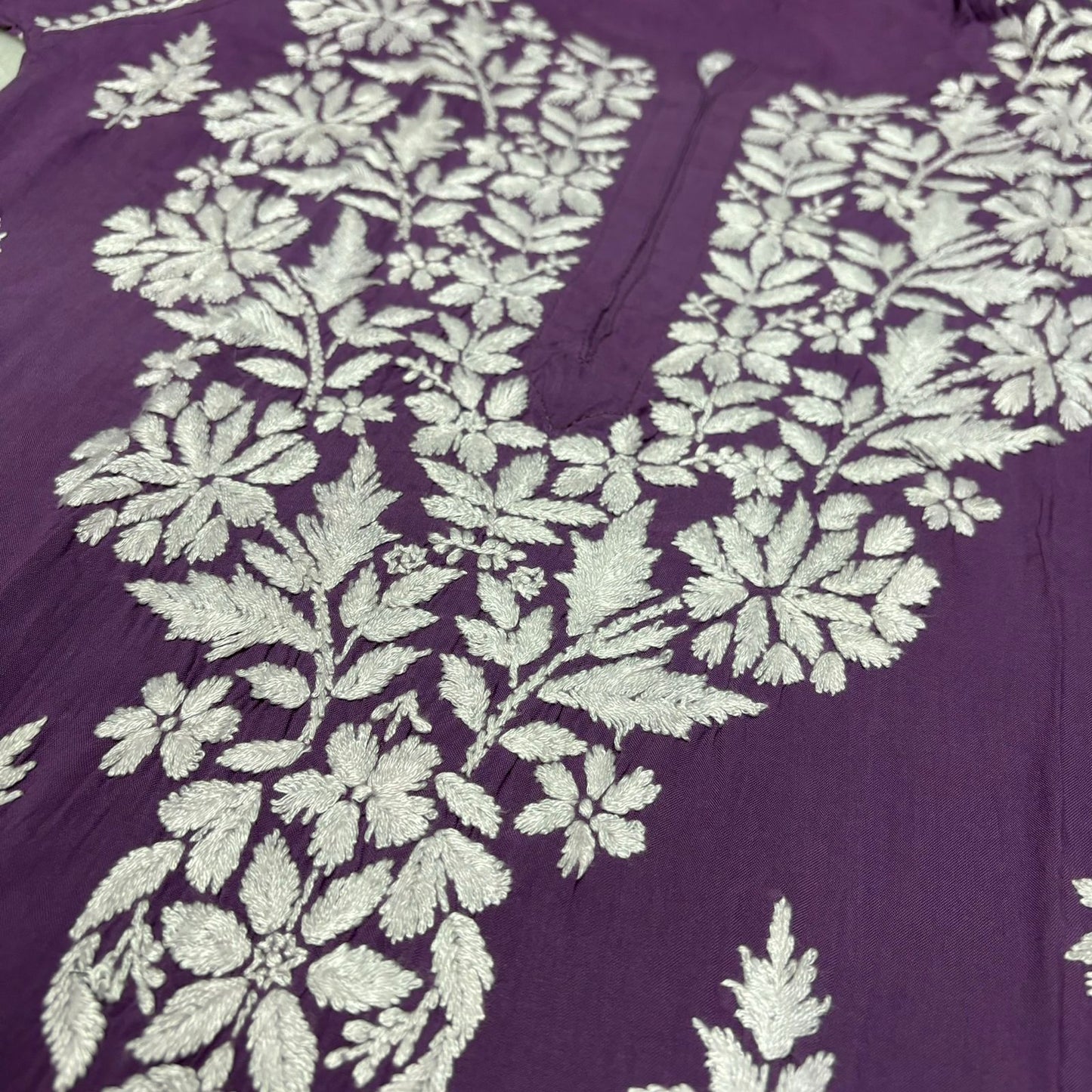 Avneet Kaur Inspired Modal Chikankari Kurti - Mauve colour - Chikankaar