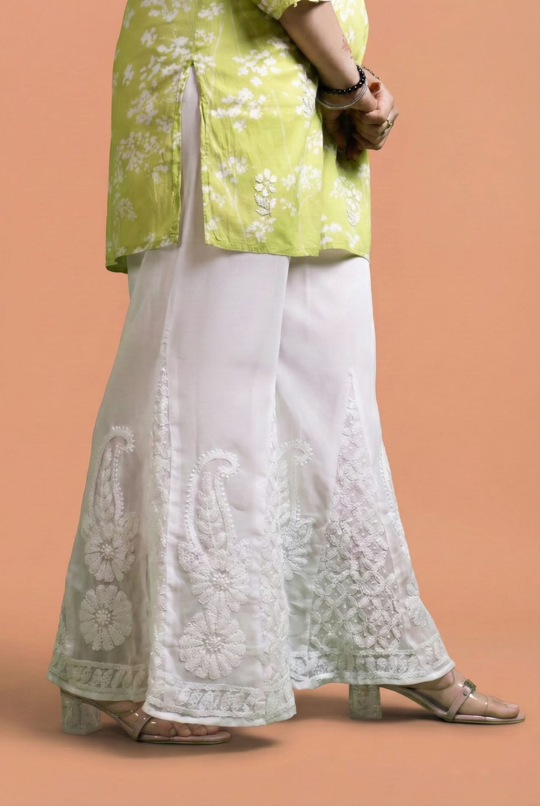 Georgette Chikankari Sharara