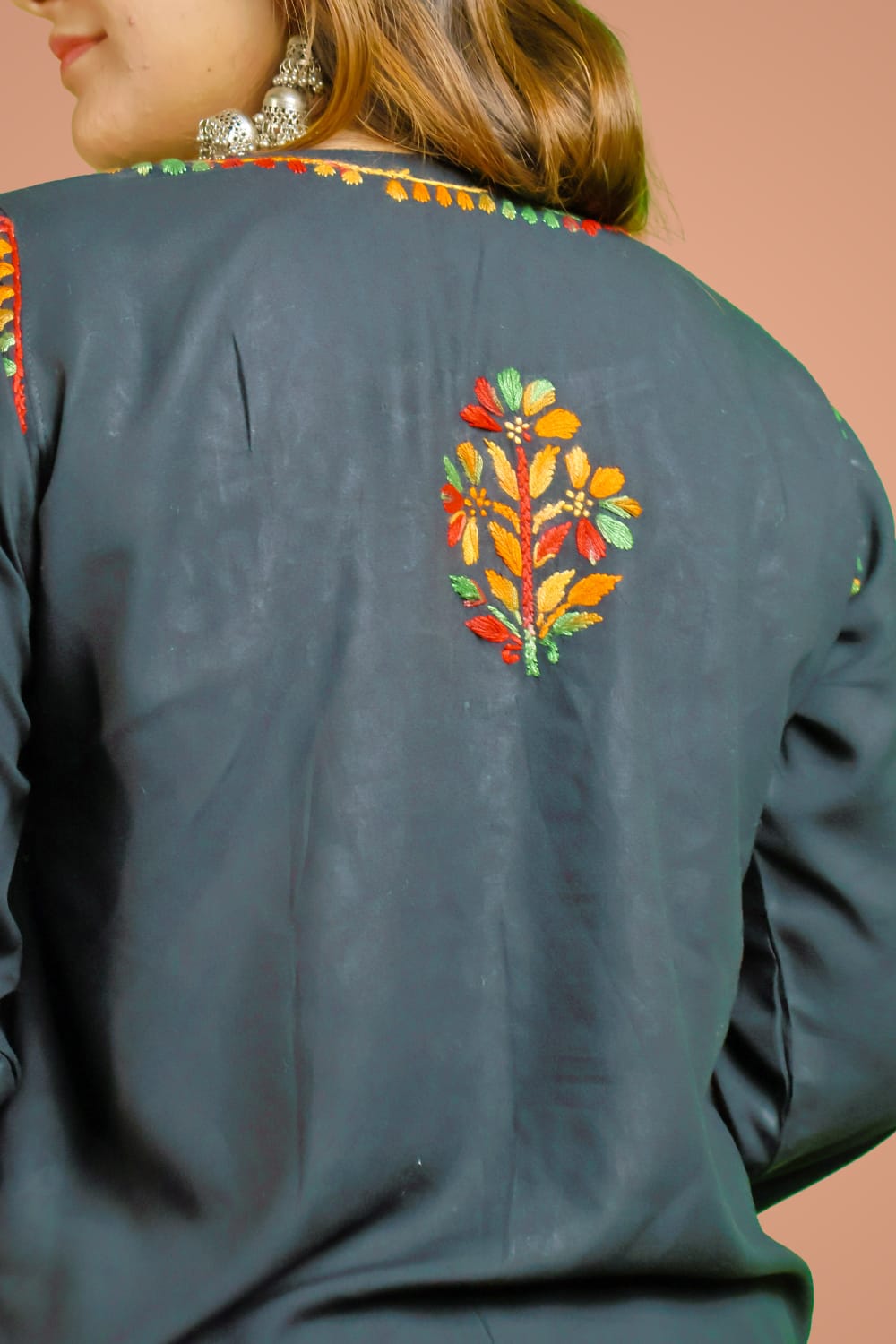 Ina Soft Rayon Chikankari Short Kurti - Multi Colour