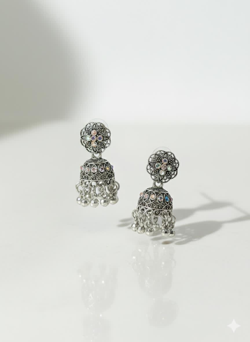 Oxidised German Silver Dangler Earrings
