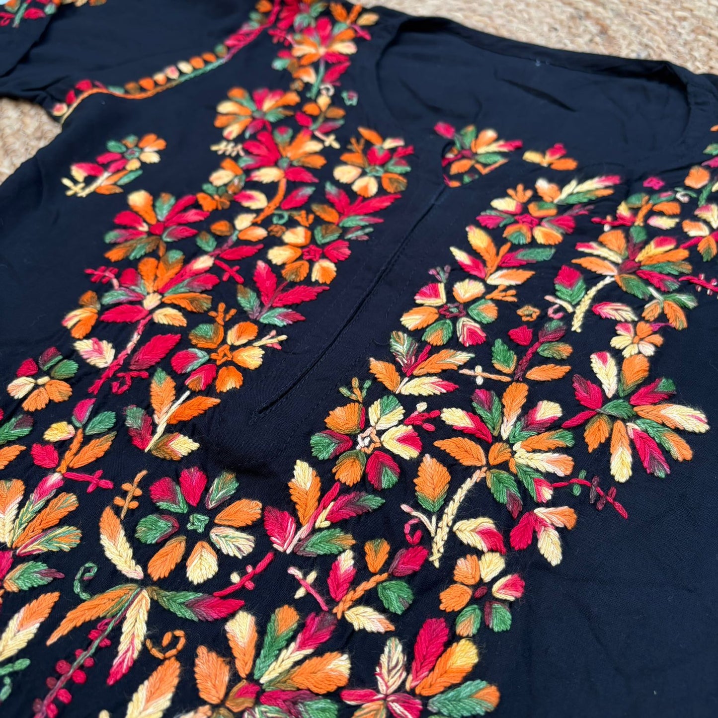 Maysa Soft Rayon Chikankari Kurti - Multi Colour