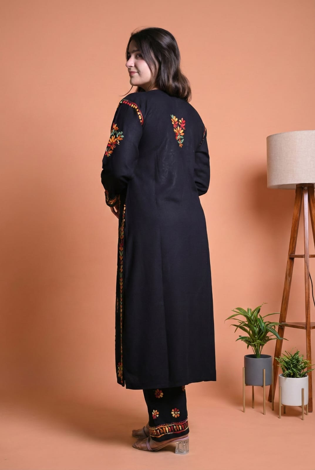 Namara Soft Rayon Chikankari Kurti Plazo Set - Multi Colour