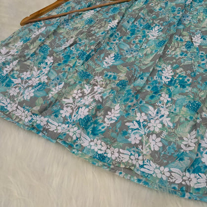 Zainab Pure Mulmul Cotton Gown - Sky Blue Colour