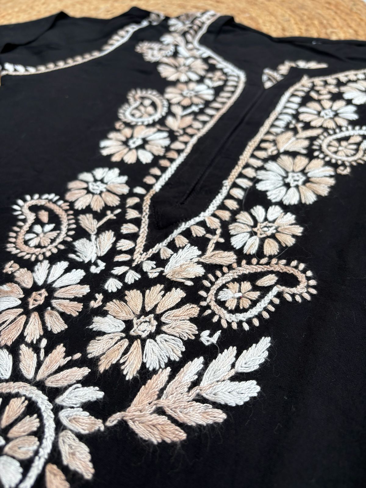 Ghada Soft Rayon Lucknowi Handwork Chikankari Kurti - Cream Colour
