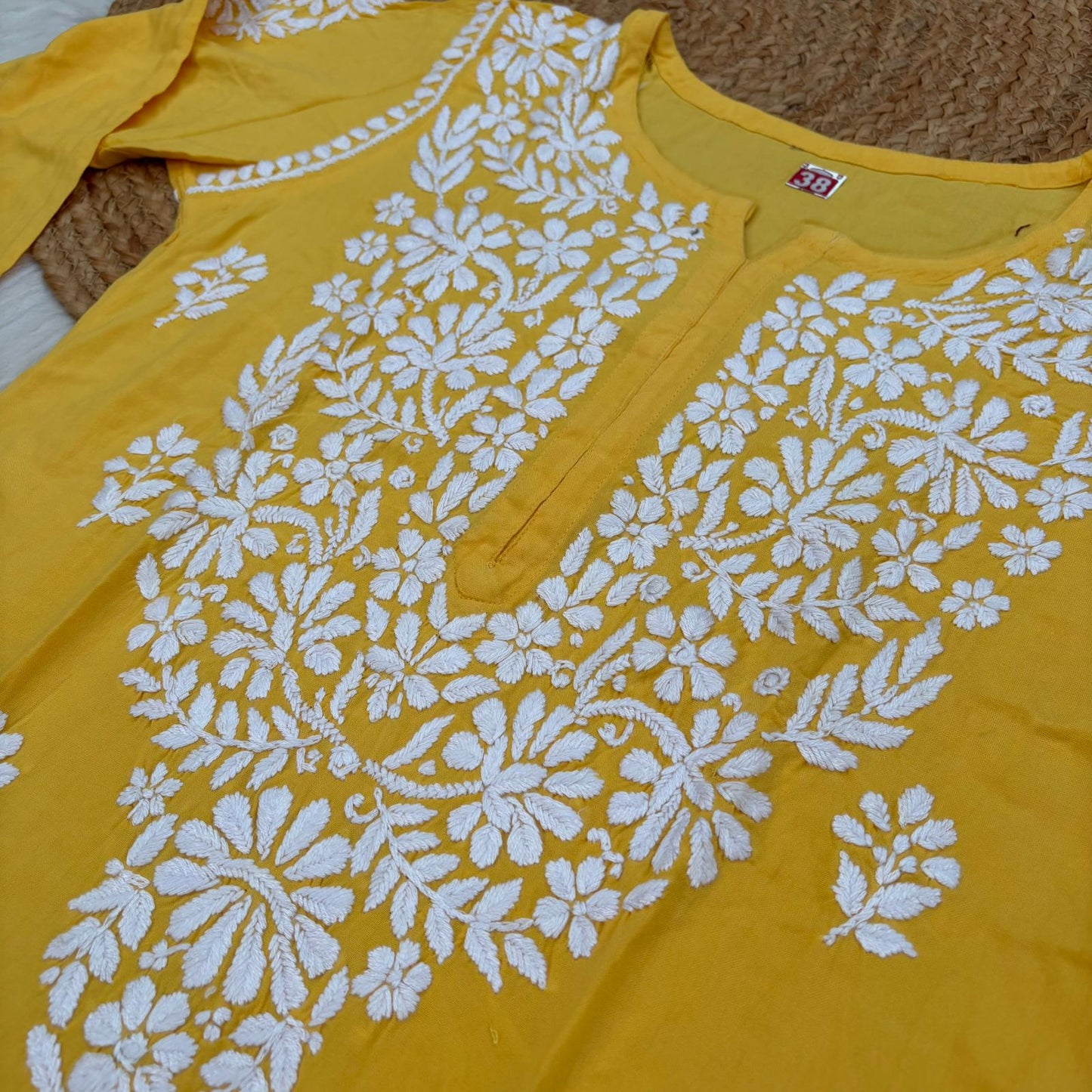 Maysa Soft Rayon Chikankari Kurti - Colour